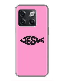Чохол для OnePlus 10T з картинкою «Рожевий символ Jesus»