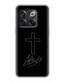 Чохол для OnePlus 10T з картинкою «Графічний хрест Jesus»