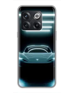 Чохол для OnePlus 10T з картинкою «Tesla в неоні»