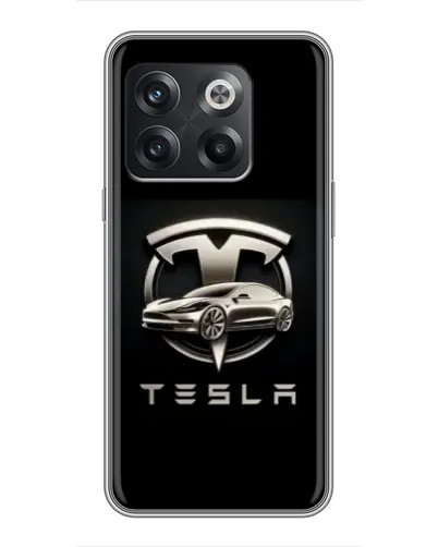 Чохол для OnePlus 10T з картинкою «Tesla — срібне авто» Чохол для OnePlus 10T з картинкою «Tesla — срібне авто»