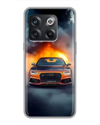 Чохол для OnePlus 10T з картинкою «Audi у вогняному диму»