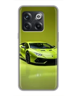 Чохол для OnePlus 10T з картинкою «Салатовий Lamborghini Huracan»