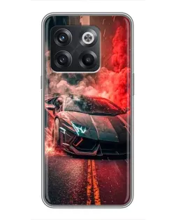 Чохол для OnePlus 10T з картинкою «Lamborghini червоний дим»