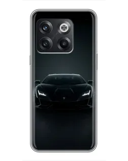 Чохол для OnePlus 10T з картинкою «Чорний Lamborghini Aventador»