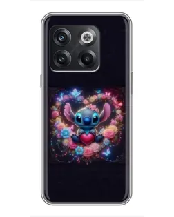 Чехол для OnePlus 10T с картинкой «Stitch в цветах»