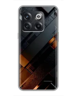 Чохол для OnePlus 10T з картинкою «Чорні геометричні блоки»