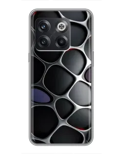 Чохол для OnePlus 10T з картинкою «Об'ємна темна решітка»