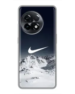 Чехол для OnePlus 11 Pro с картинкой «Nike — зимние горы»
