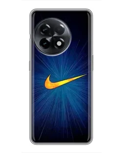 Чехол для OnePlus 11 Pro с картинкой «Синий пульс Nike» Чехол для OnePlus 11 Pro с картинкой «Синий пульс Nike»