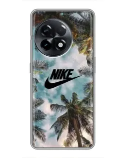 Чехол для OnePlus 11 Pro с картинкой «Тропический принт Nike» Чехол для OnePlus 11 Pro с картинкой «Тропический принт Nike»