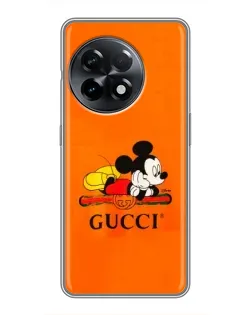 Чохол для OnePlus 11 Pro з картинкою «Міккі Маус Gucci — помаранч»
