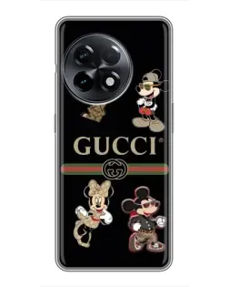 Чохол для OnePlus 11 Pro з картинкою «Gucci — герої Disney та монограма»