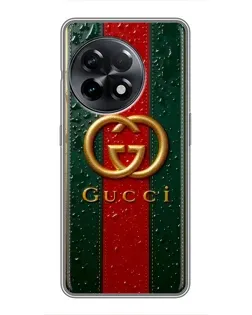 Чохол для OnePlus 11 Pro з картинкою «Gucci — фірмова смуга та золото»