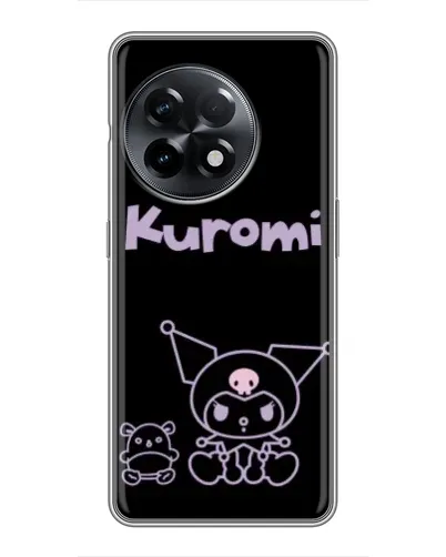 Чехол для OnePlus 11 Pro с картинкой «Kuromi — черный минимализм»