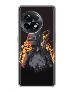 Чехол для OnePlus 11 Pro с картинкой «PUBG — огненный силуэт»