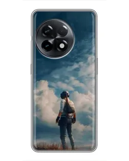 Чехол для OnePlus 11 Pro с картинкой «Герой PUBG на скале»