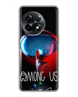 Чехол для OnePlus 11 Pro с картинкой «Красный импостер — макро»