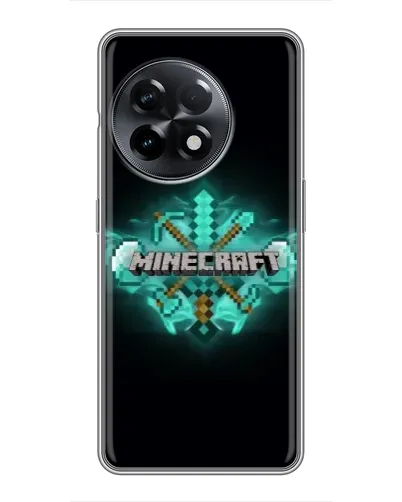 Чехол для OnePlus 11 Pro с картинкой «Minecraft Diamond лого» Чехол для OnePlus 11 Pro с картинкой «Minecraft Diamond лого»