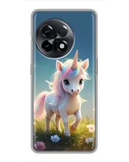 Чехол для OnePlus 11 Pro с картинкой «Единорог на поляне»