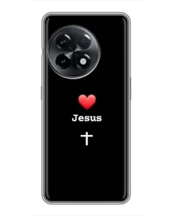 Чехол для OnePlus 11 Pro с картинкой «Сердце - Jesus» Чехол для OnePlus 11 Pro с картинкой «Сердце - Jesus»