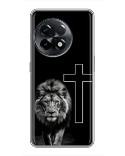 Чехол для OnePlus 11 Pro с картинкой «Лев и Крест» Чехол для OnePlus 11 Pro с картинкой «Лев и Крест»