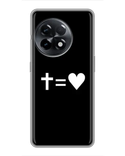 Чехол для OnePlus 11 Pro с картинкой «Крест и Сердце»
