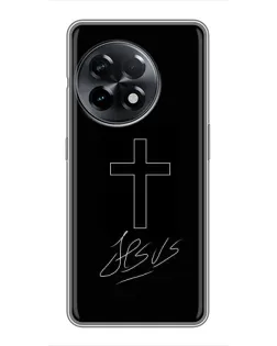 Чехол для OnePlus 11 Pro с картинкой «Графический крест Jesus» Чехол для OnePlus 11 Pro с картинкой «Графический крест Jesus»