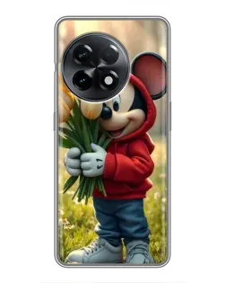 Чехол для OnePlus 11 Pro с картинкой «Микки с тюльпанами»