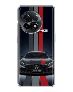 Чехол для OnePlus 11 Pro с картинкой «Mercedes — белый карбон» Чехол для OnePlus 11 Pro с картинкой «Mercedes — белый карбон»