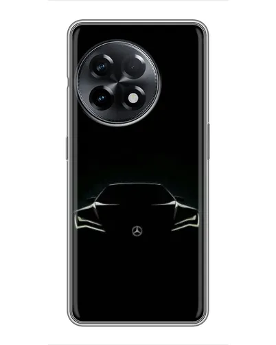 Чехол для OnePlus 11 Pro с картинкой «Mercedes — силуэт авто» Чехол для OnePlus 11 Pro с картинкой «Mercedes — силуэт авто»