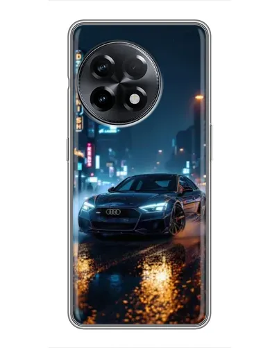 Чехол для OnePlus 11 Pro с картинкой «Ночной город и Audi» Чехол для OnePlus 11 Pro с картинкой «Ночной город и Audi»