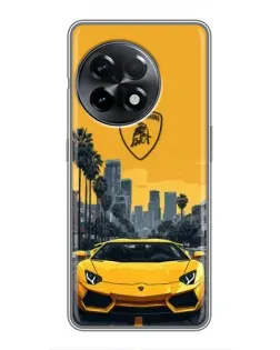 Чехол для OnePlus 11 Pro с картинкой «Желтый Lamborghini город»