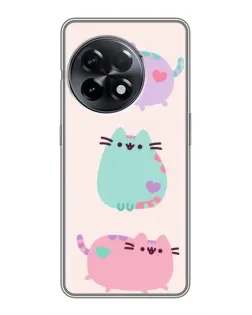 Чехол для OnePlus 11 Pro с картинкой «Pusheen трио»
