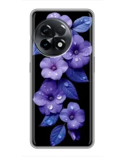 Чехол для OnePlus 11 Pro с картинкой «Фиолетовые цветы с росою»