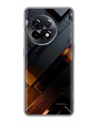 Чехол для OnePlus 11 Pro с картинкой «Черные геометрические блоки»