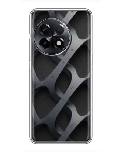 Чехол для OnePlus 11 Pro с картинкой «Объемное серое плетение»