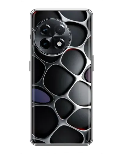 Чехол для OnePlus 11 Pro с картинкой «Объемная темная решетка»