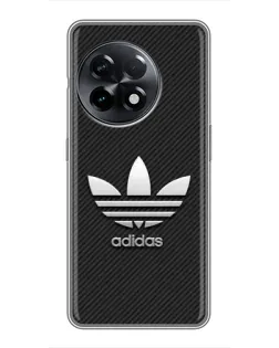 Чохол для OnePlus 11 з картинкою «Adidas Карбонова текстура»
