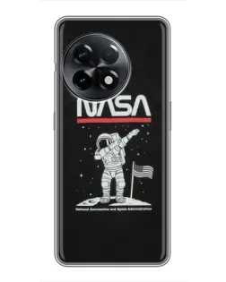 Чохол для OnePlus 11 з картинкою «NASA — крокуємо по Місяцю»