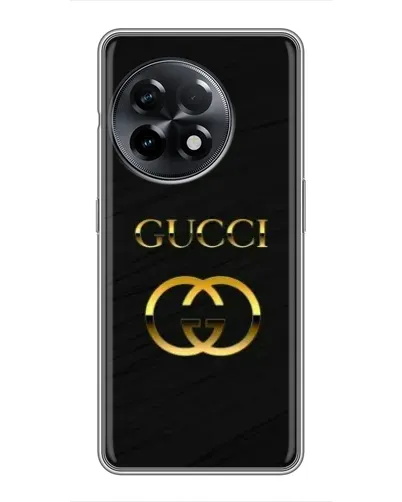 Чехол для OnePlus 11 с картинкой «Золотой логотип Gucci»