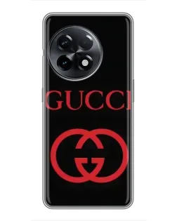 Чехол для OnePlus 11 с картинкой «Gucci — красный логотип»