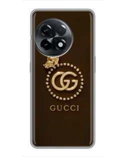Чехол для OnePlus 11 с картинкой «Gucci — золотая бабочка»