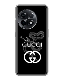 Чехол для OnePlus 11 с картинкой «Gucci — серебряная змея»