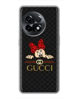 Чехол для OnePlus 11 с картинкой «Минни Маус Gucci — черный»