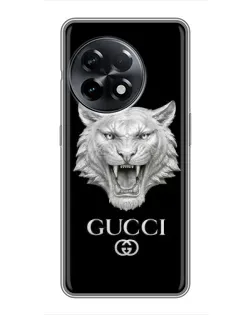 Чехол для OnePlus 11 с картинкой «Gucci — серебряный лев»