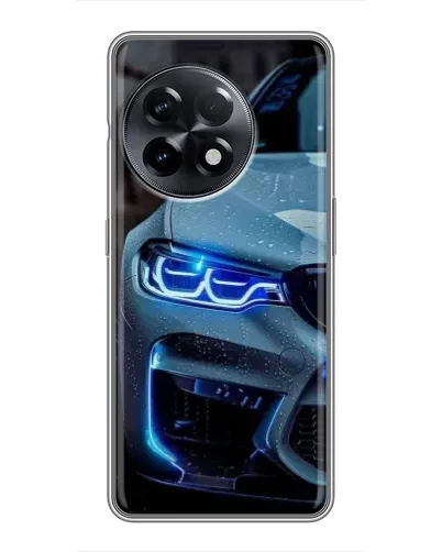 Чехол для OnePlus 11 с картинкой «Взгляд BMW с синими фарами»