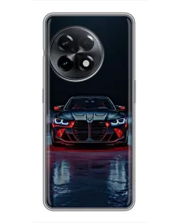 Чехол для OnePlus 11 с картинкой «BMW на мокрой дороге»