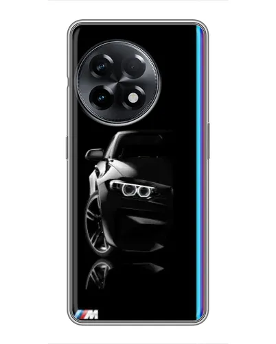 Чехол для OnePlus 11 с картинкой «Силуэт BMW в темноте»