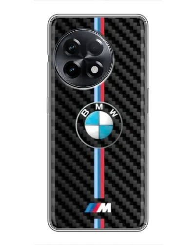 Чехол для OnePlus 11 с картинкой «Эмблема BMW и карбон»
