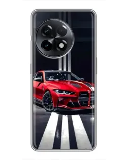 Чехол для OnePlus 11 с картинкой «Красная BMW на дороге»